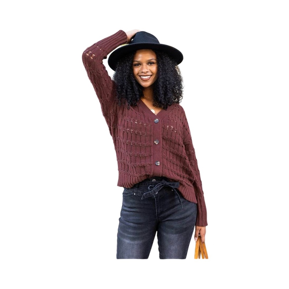 Women's Brown Knit Sweater